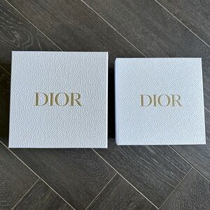 Two Dior Boxes for Gift Box Storage and Decor
